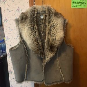 Faux fur vest
